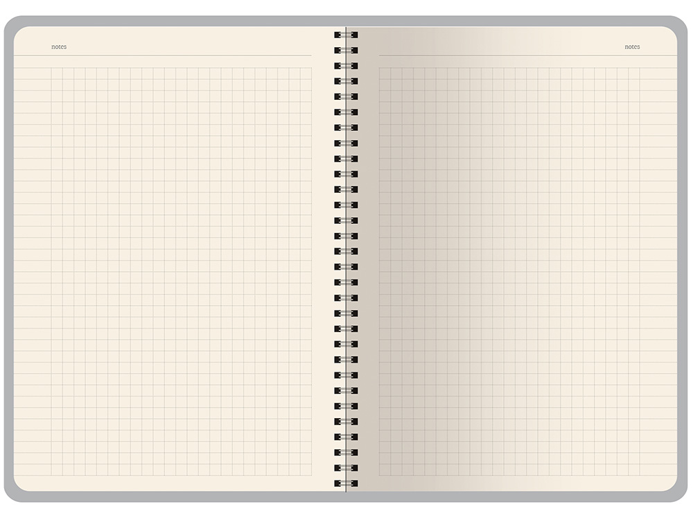 Бизнес тетрадь на гребне А5 Pragmatic, 60 листов в клетку, зеленый хаки-3