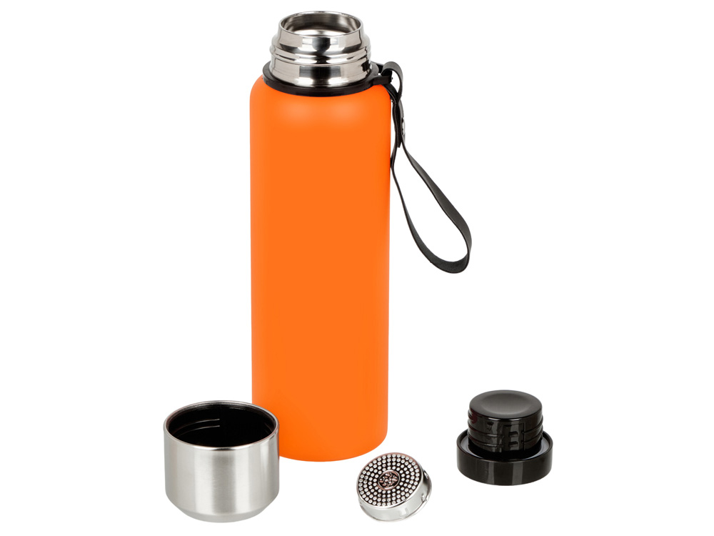 Вакуумный термос Story, тубус, оранжевый-1