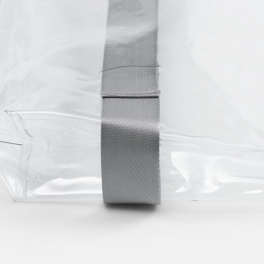 Шопер Clear Fest, ver.2, прозрачный с серыми ручками-2