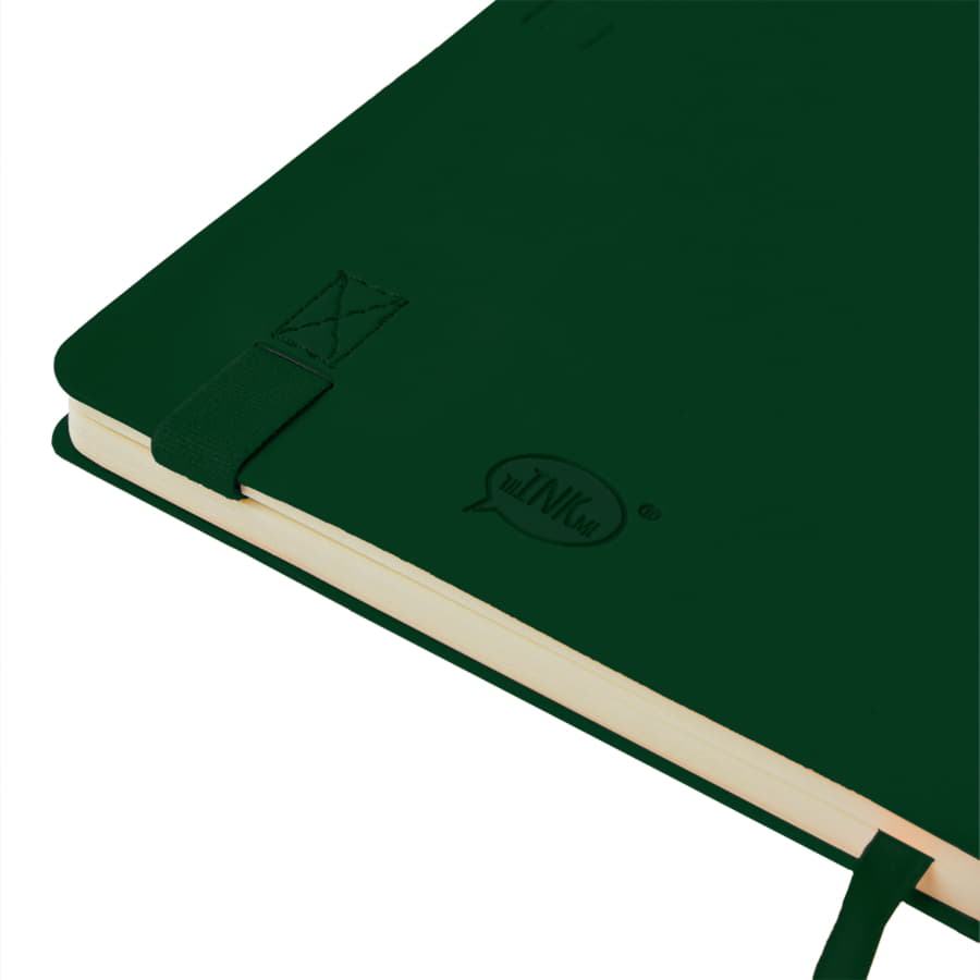 Бизнес-блокнот GRACY на резинке, формат А5, в линейку, зеленый-6