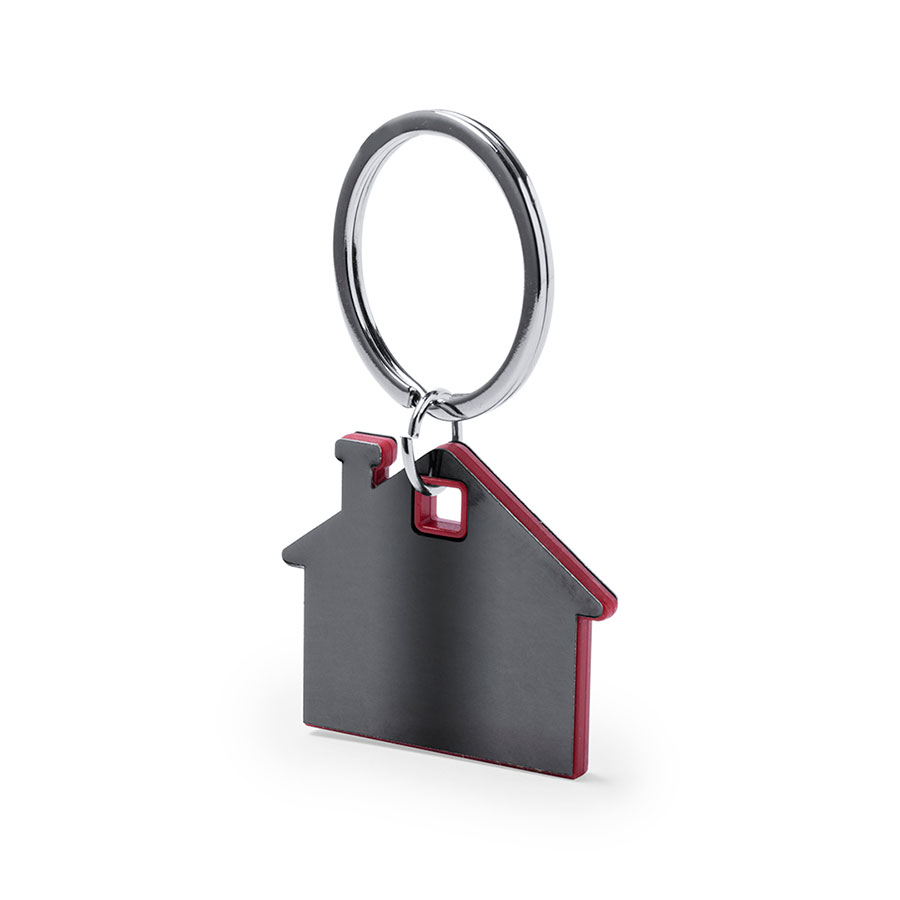 Брелок ZOSIN, нержав. сталь, красный, 4.2 х 3.7 х 0.4см, ярко-красный-0