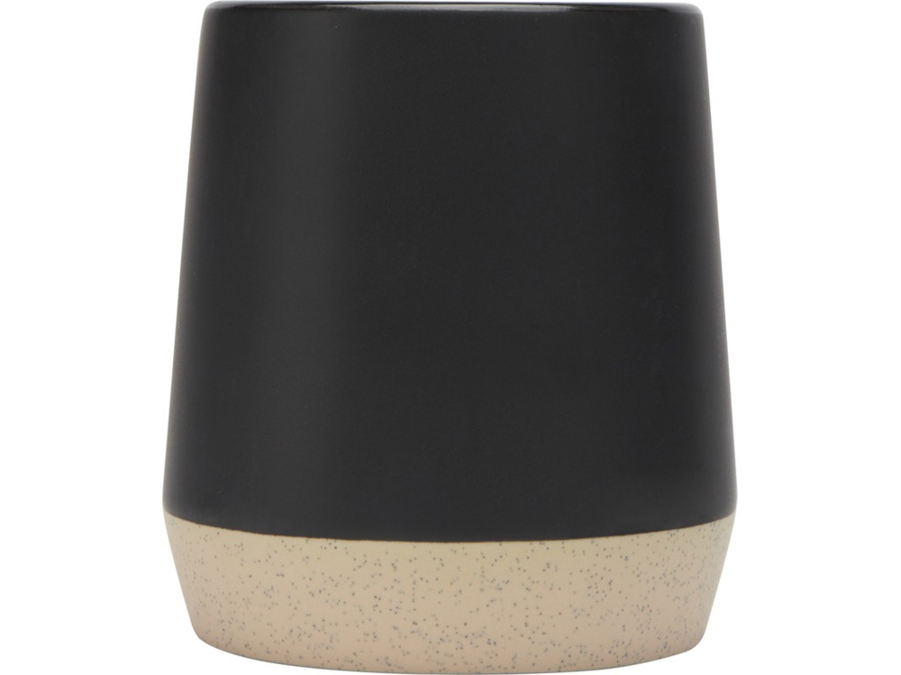 Dolce керамическая кружка объемом 300 мл с матовой отделкой, сплошной черный-1