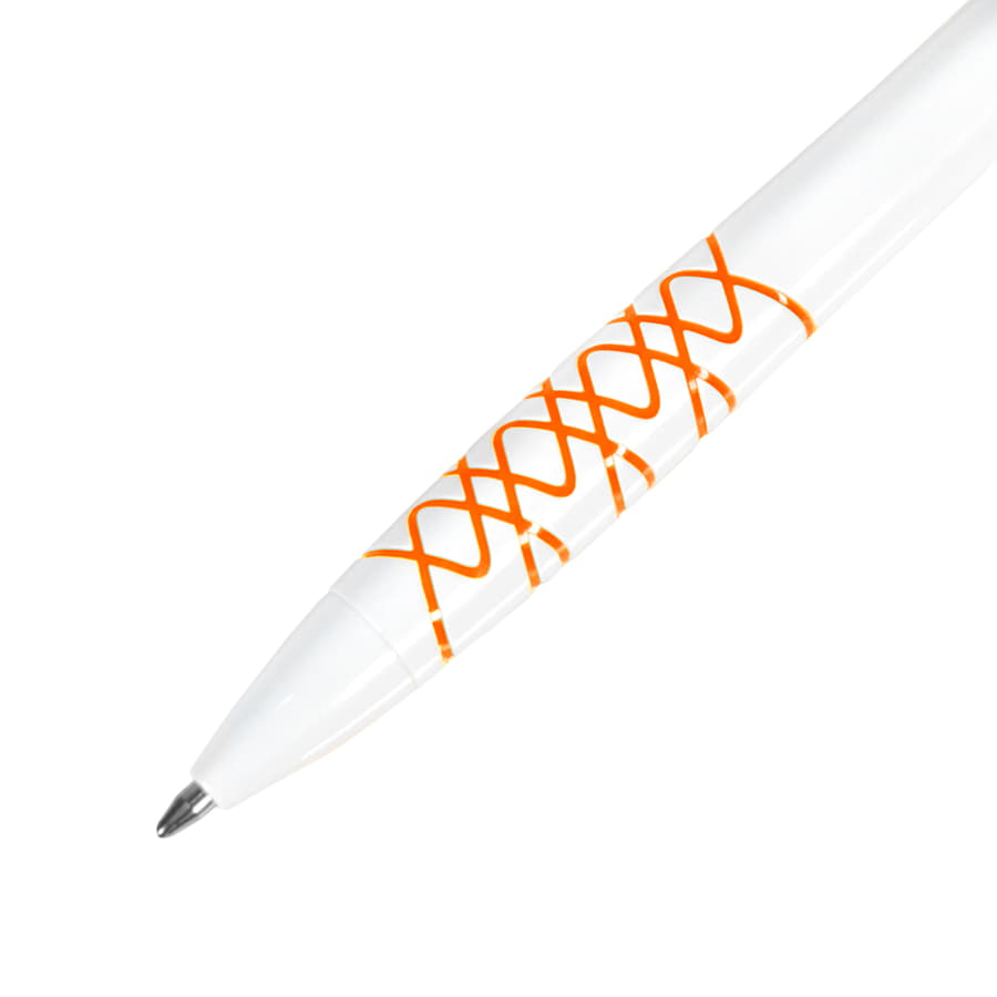 Ручка шариковая N11, белый, оранжевый-1