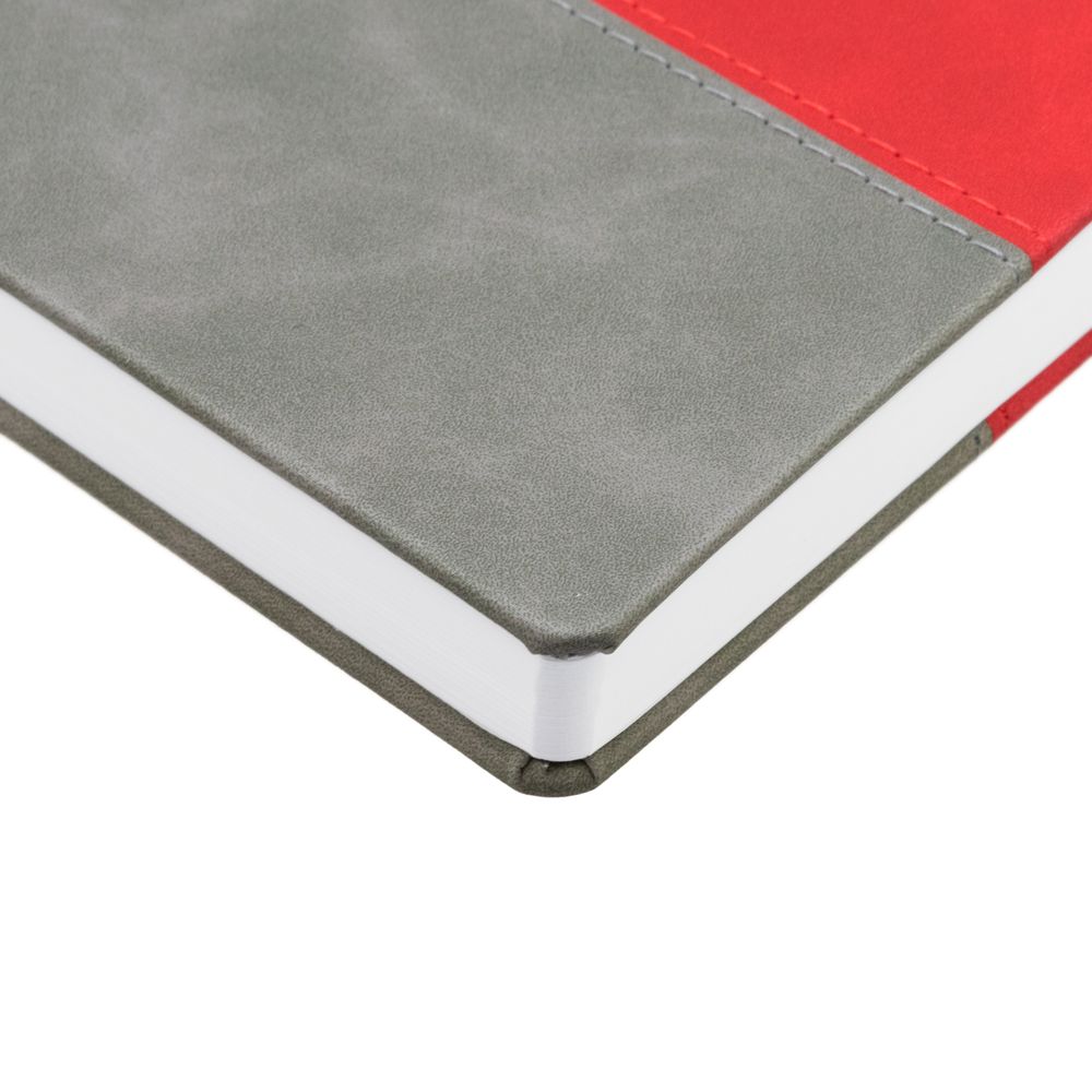 Ежедневник Horizon, недатированный, серый с красным-3