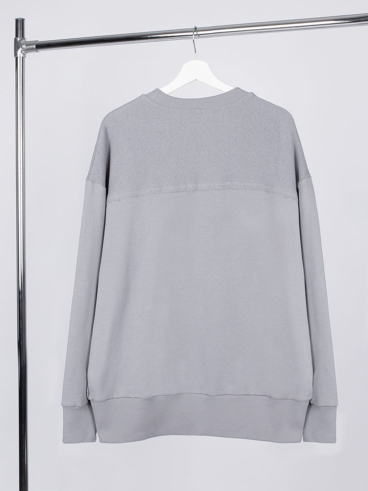 Свитшот оверсайз унисекс Vozduh, светло-серый-1