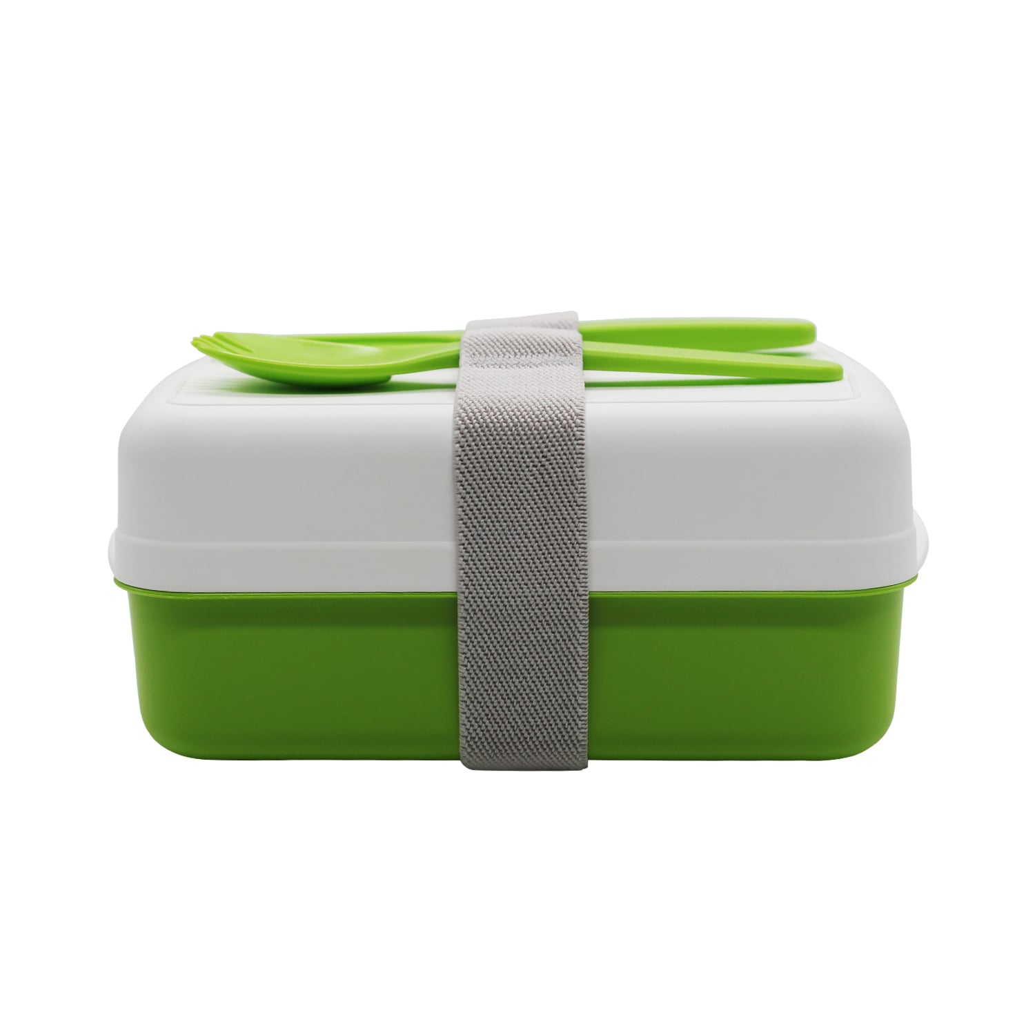 Ланч-бокс Lunch Green Line со столовыми приборами (салатовый)-1