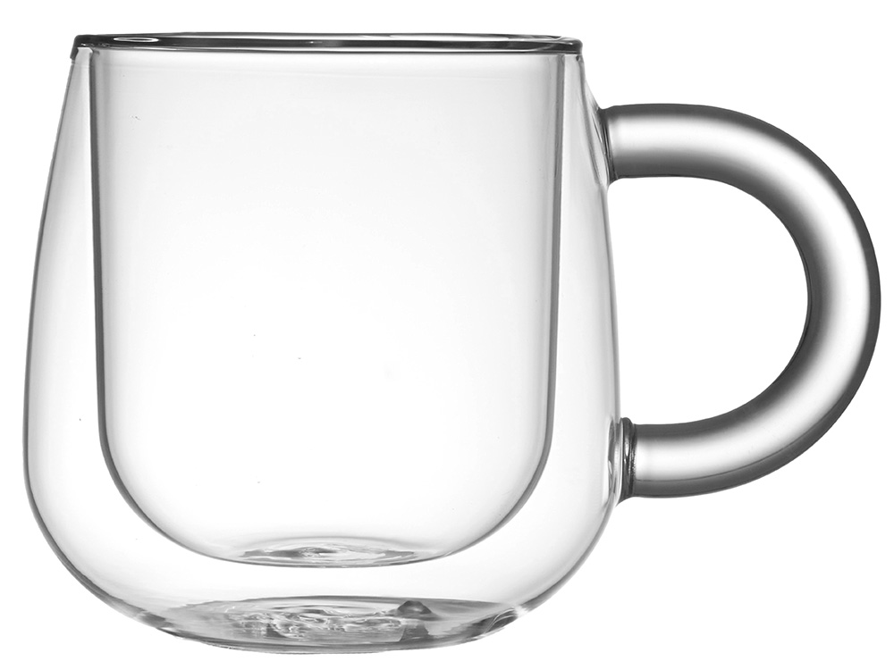 Кружка с двойными стенками с широкой ручкой Fog, прозрачный-0