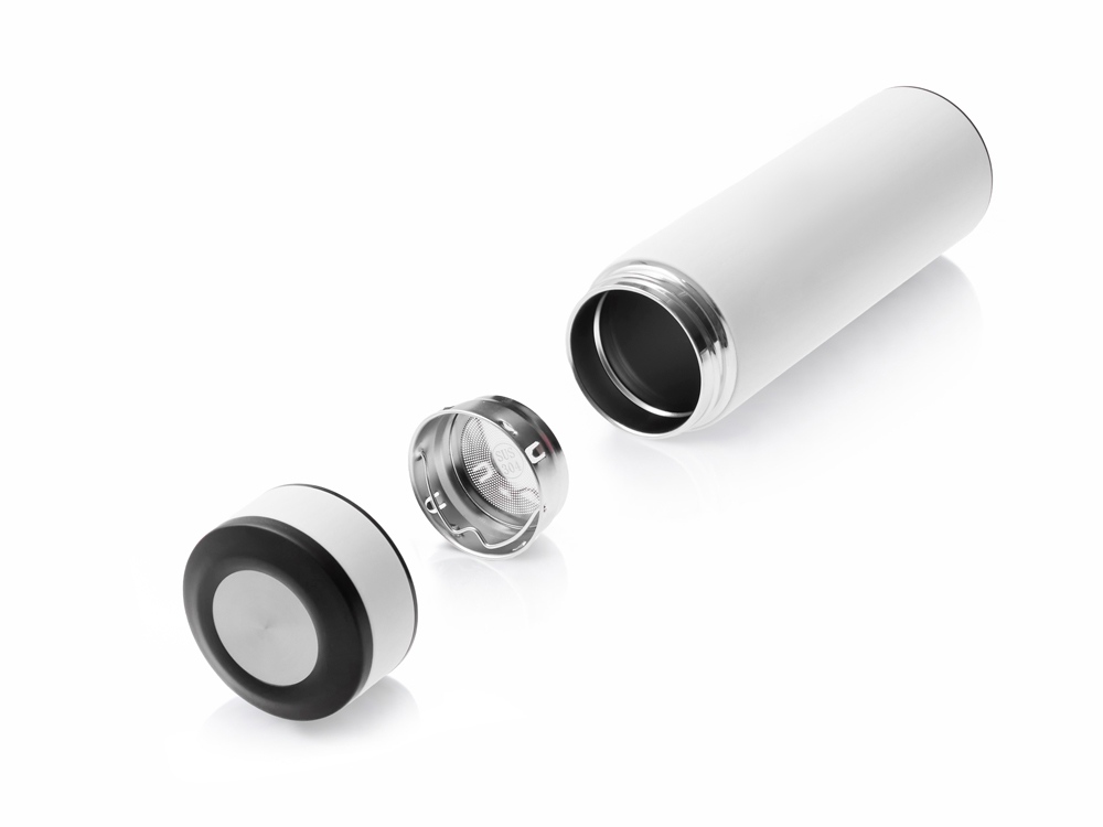 Вакуумный термос Vacuum Flask C1, soft touch, 420мл, белый-3