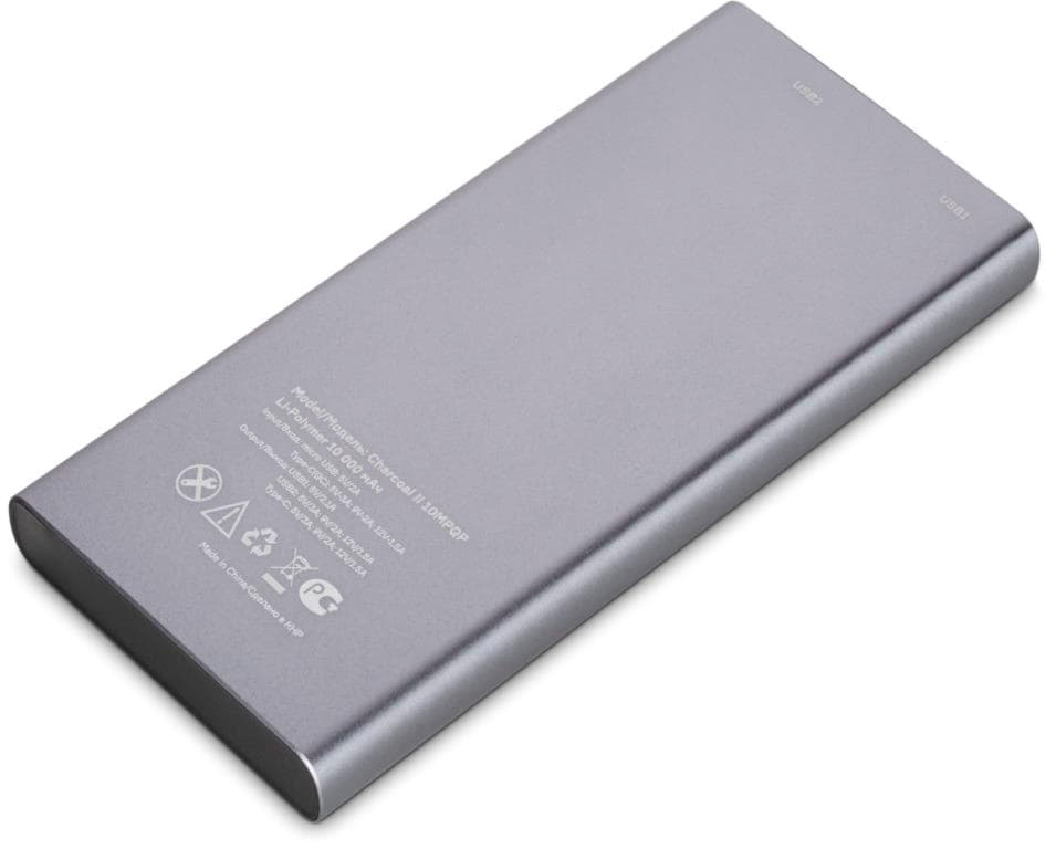 Внешний аккумулятор  Accesstyle CHARCOAL II (10000 mAh), серебристый, серебристый-4