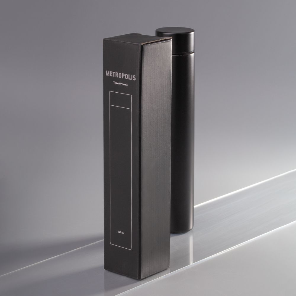 Термобутылка Metropolis, черная-4