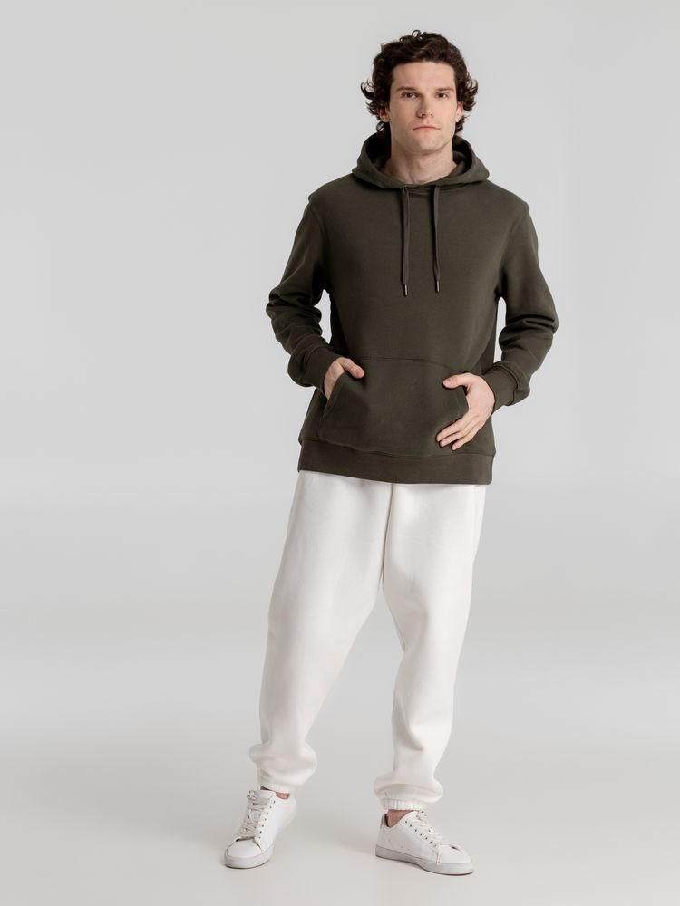 Толстовка с капюшоном унисекс King, хаки-4