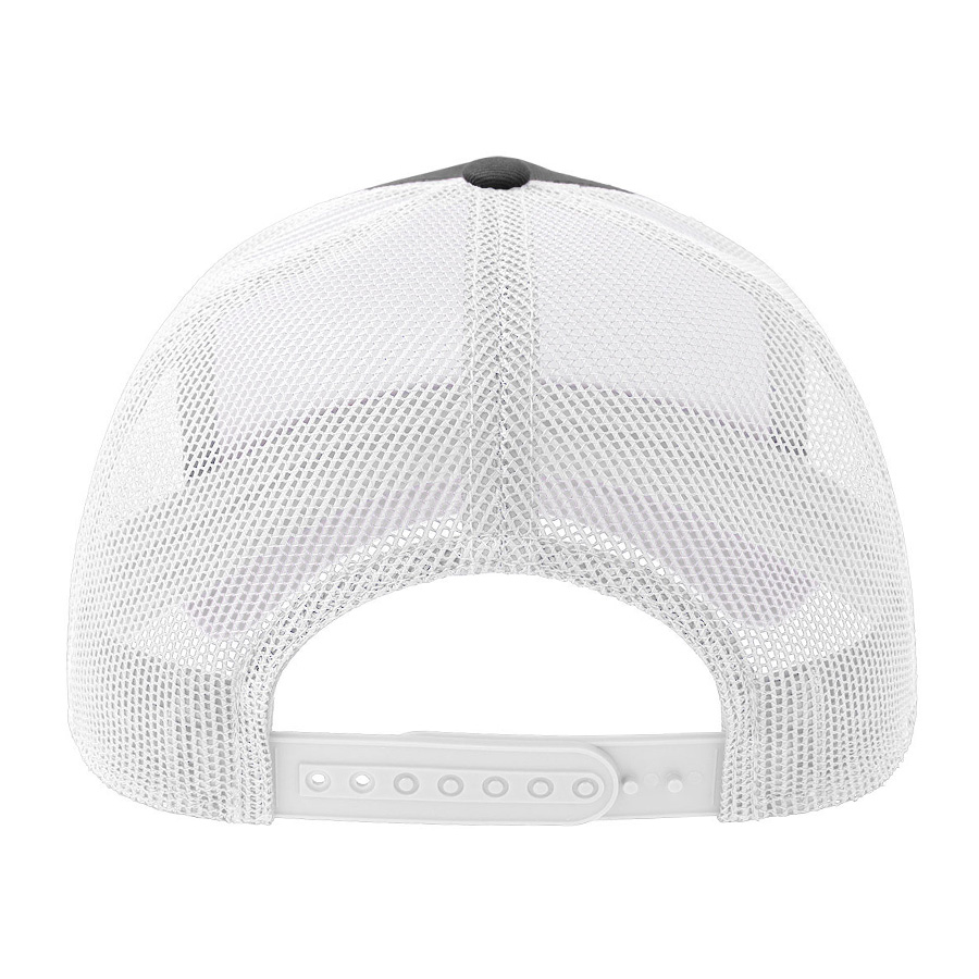 Бейсболка RAPPER COTTON-S, 5 клиньев, пластиковая застёжка, темно-серый, белый-1