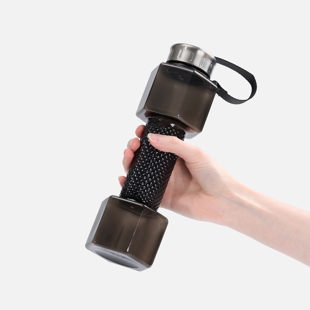 Бутылка для воды Hantelis, черная-2