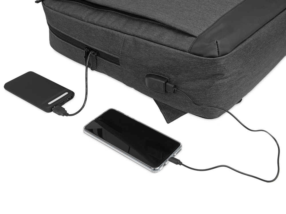 Рюкзак с отделением для ноутбука District, темно-серый-3