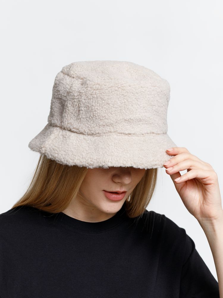 Панама Bucket двусторонняя утепленная, хаки с бежевым-4