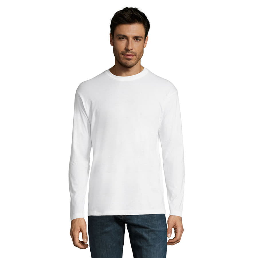 Футболка мужская с длинным рукавом MONARCH 150, белый-3