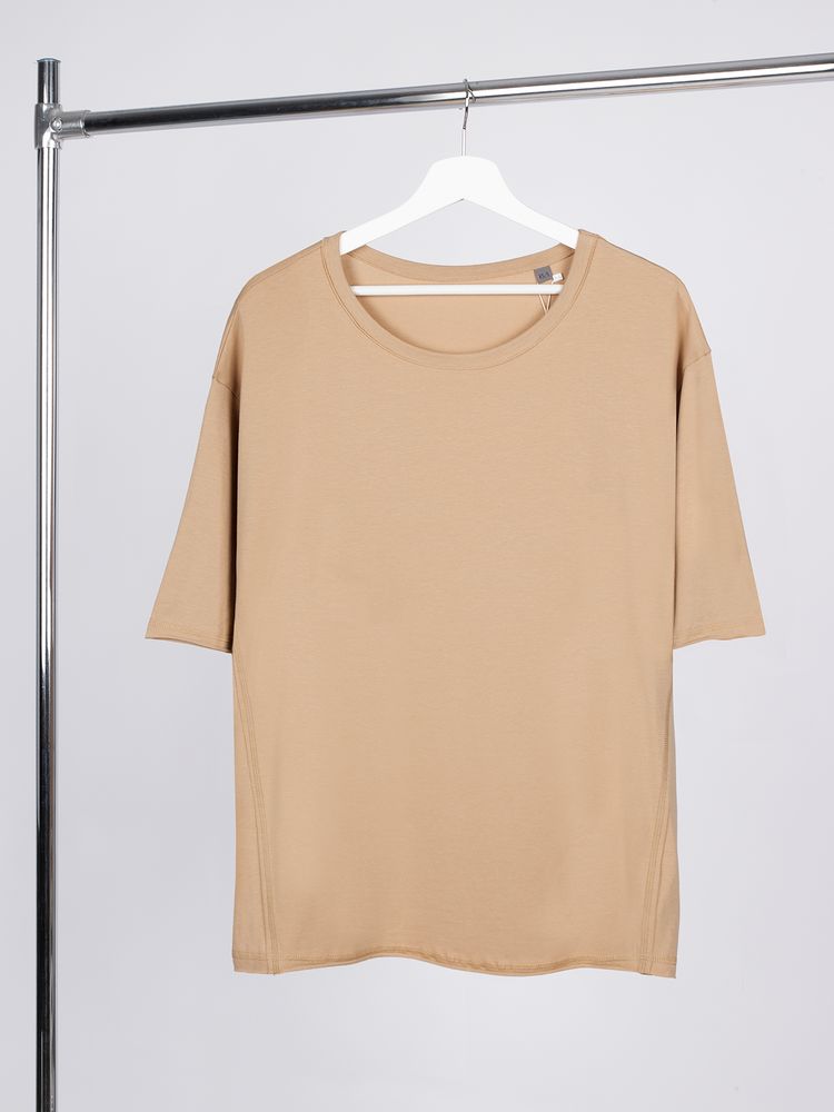 Футболка оверсайз унисекс Vozduh, бежевая-2