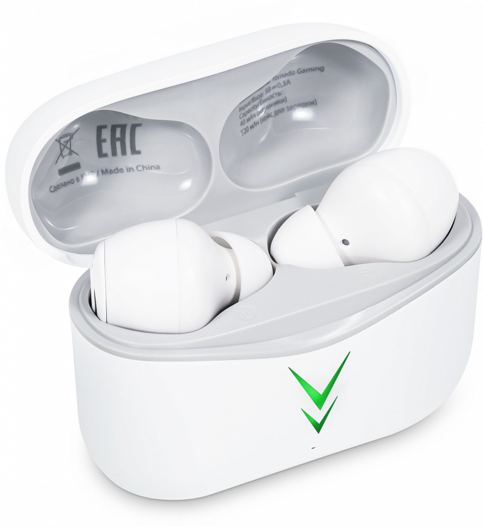 Беспроводные наушники ACCESSTYLE TORNADO GAMING TWS, белый, белый-0