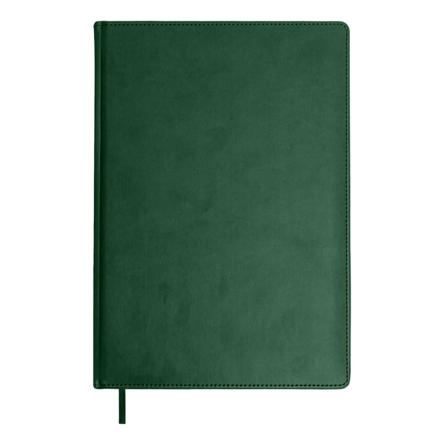 Ежедневник недатированный BLISS, формат А4, в линейку, темно-зелёный-1