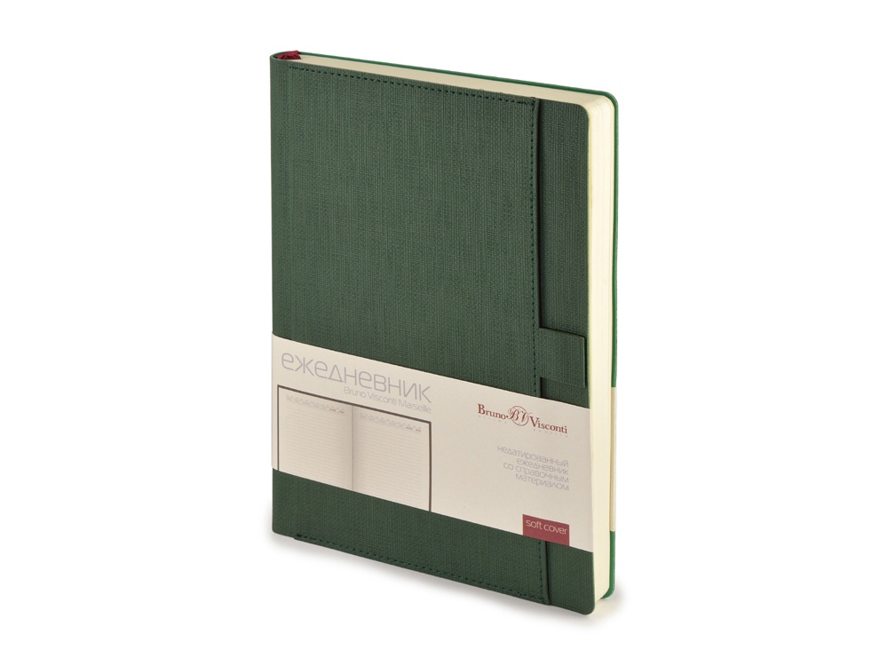 Ежедневник недатированный А5 Marseille, зеленый-0