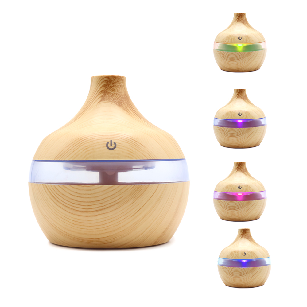 Светодиодный USB арома увлажнитель Holz, Коричневый-5