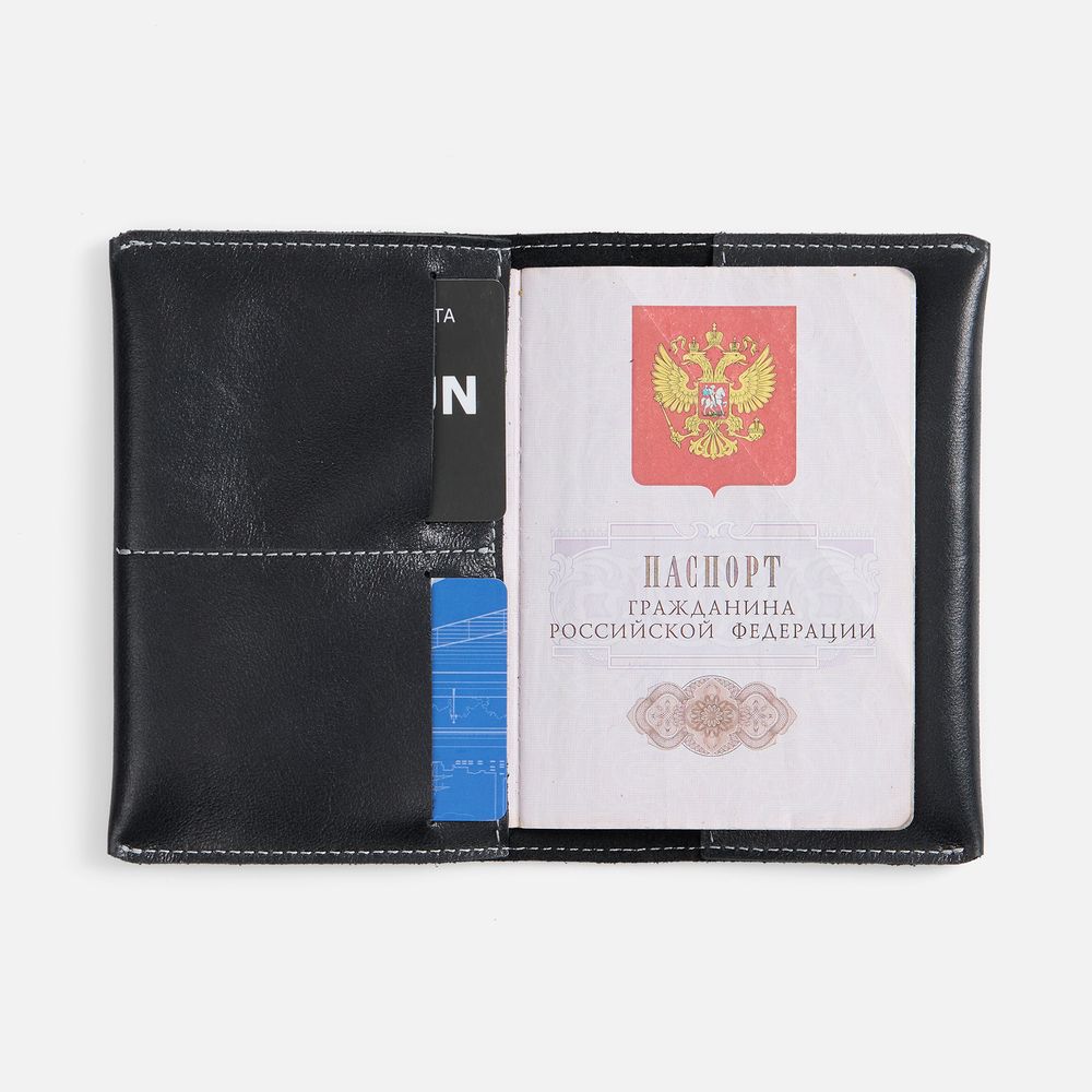 Обложка для паспорта Apache, ver.2, черная-2