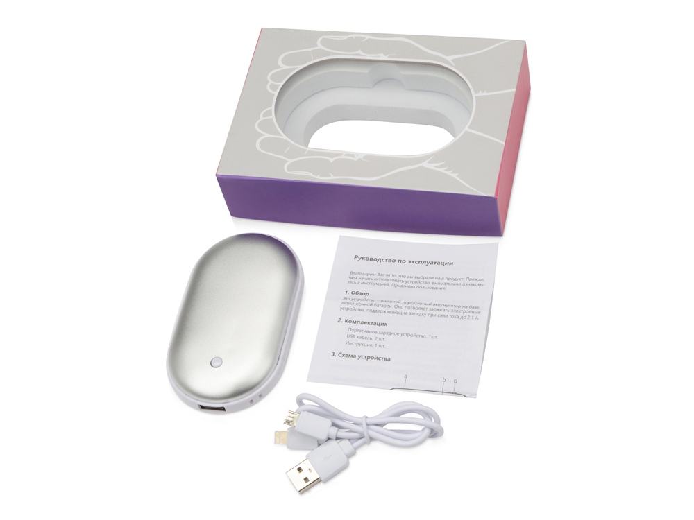 Портативное зарядное устройство с функцией обогрева Handy, 4400 mAh-2