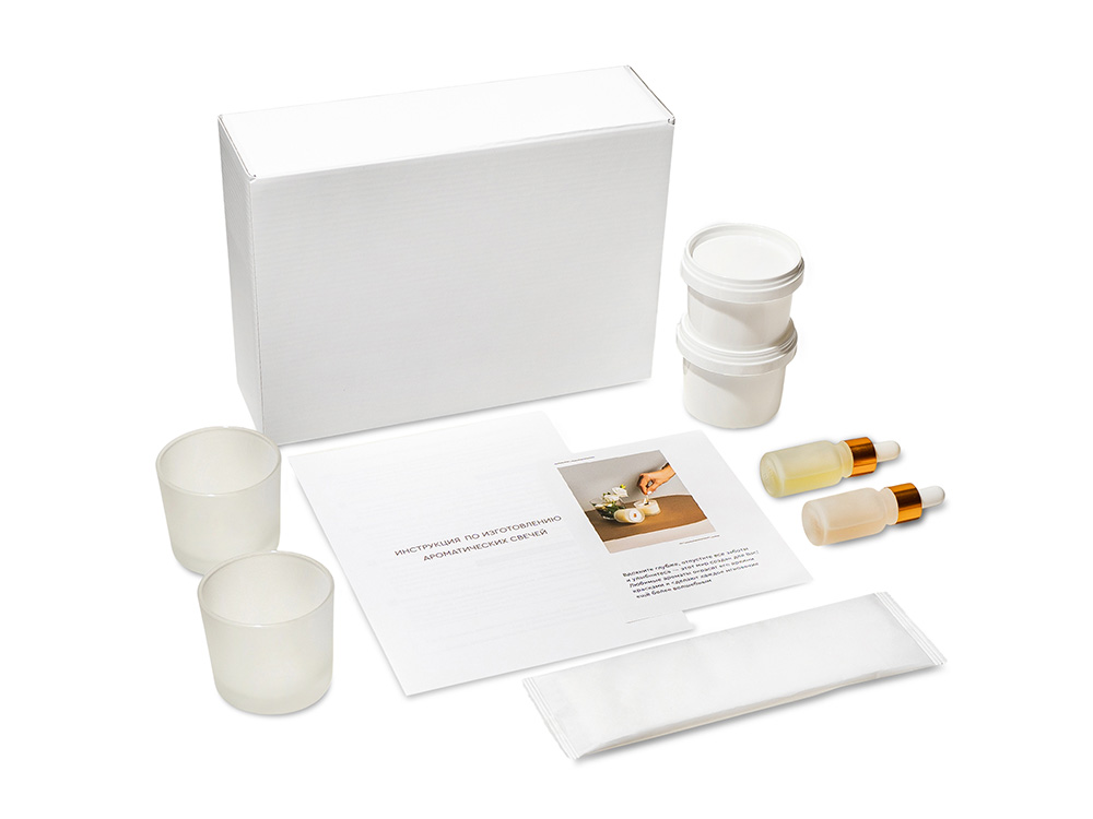 Набор для создания 2-х ароматических свечей: имбирный пряник, рождественская елка (без лого LM)-1