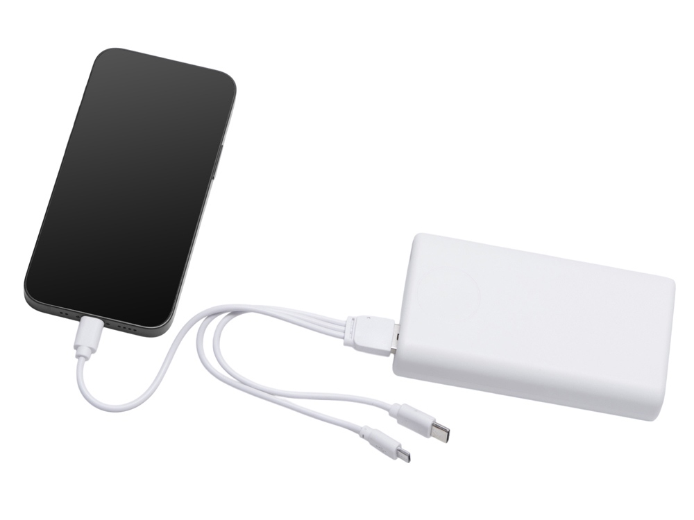 Внешний беспроводной аккумулятор 2-в-1 с функцией зарядки Apple Watch, QC/PD AtomIQ, 10000 мАч, белый-9