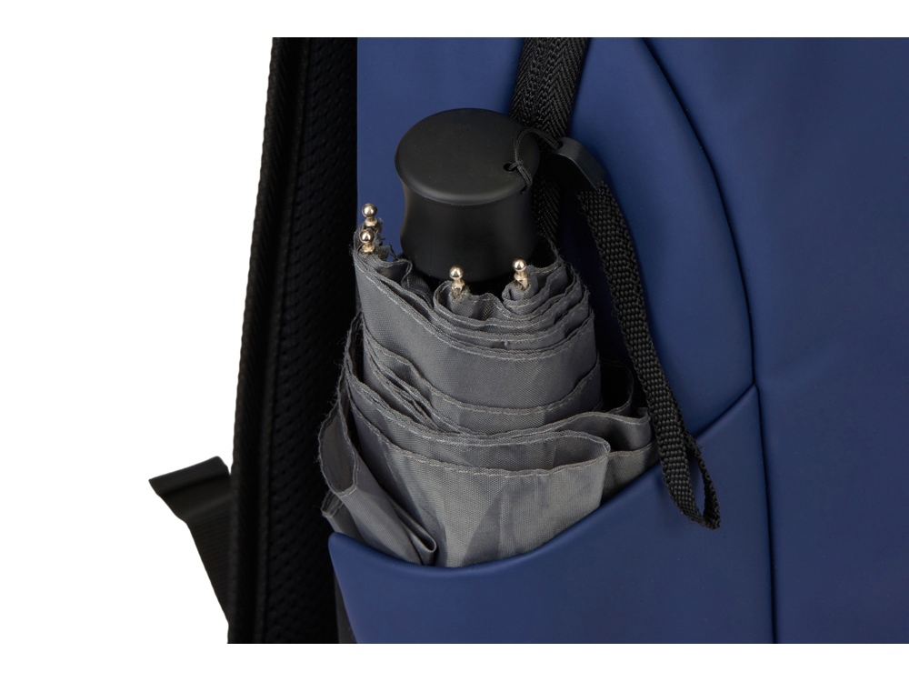 Рюкзак Sofit для ноутбука из экокожи, синий-9