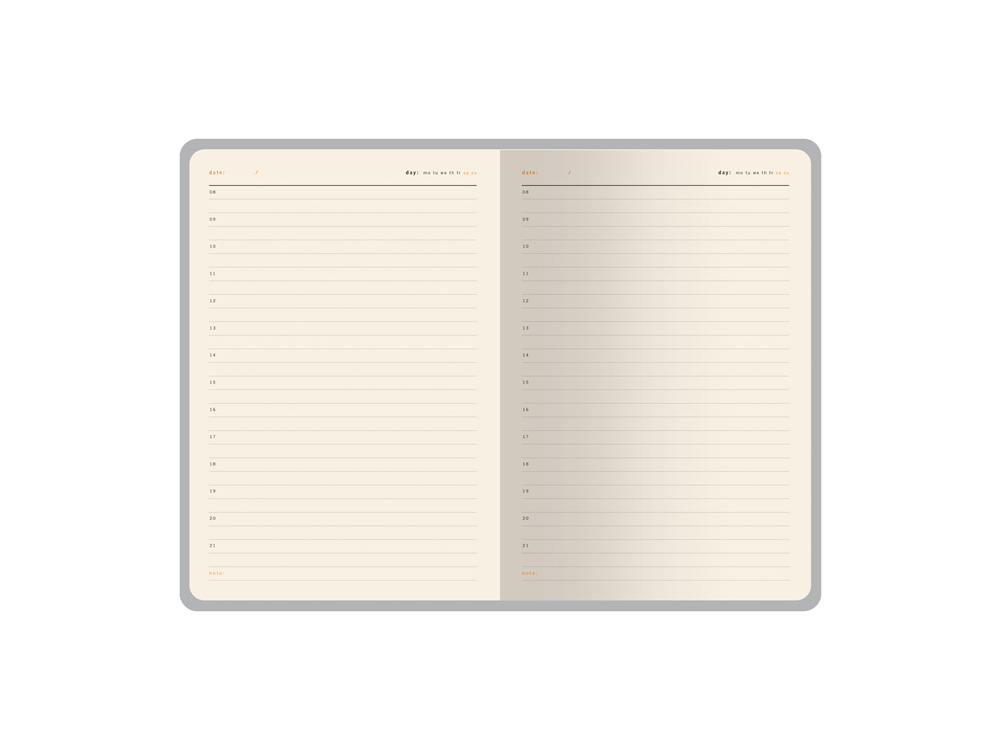 Ежедневник недатированный А5 Boston, синий (серый обрез)-4