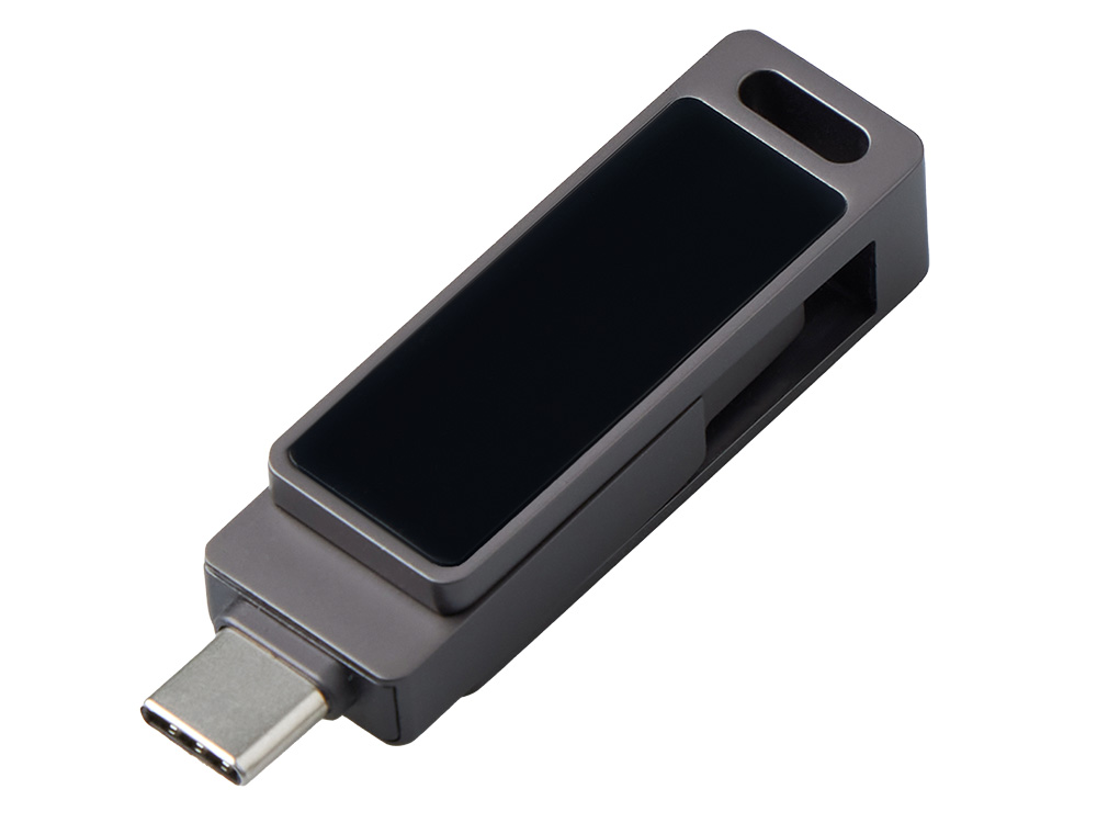 Флешка 32 ГБ USB Type-C и USB 3.0 с подсветкой лого Спинлайт-2