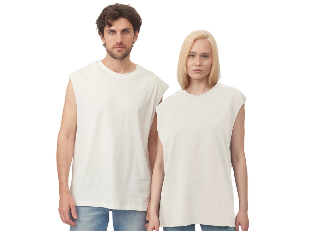 Майка оверсайз Berlin, унисекс, молочный-0