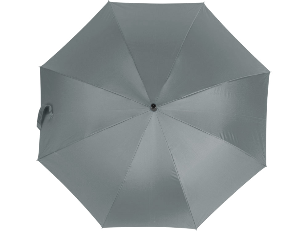 Зонт-трость Reviver с куполом из переработанного пластика, серый-3