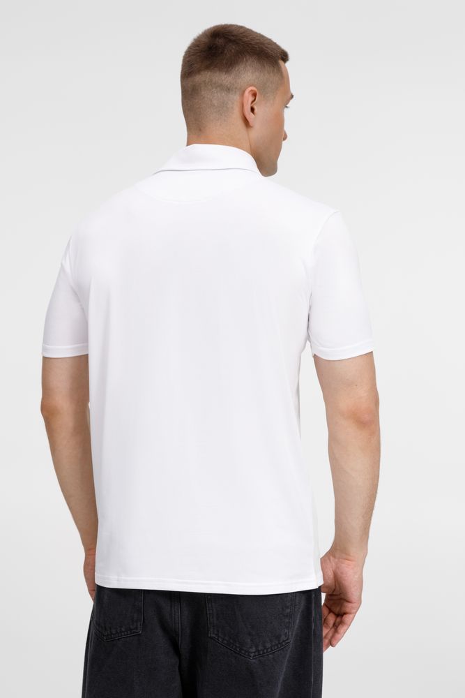 Рубашка поло унисекс Senti, белая-3