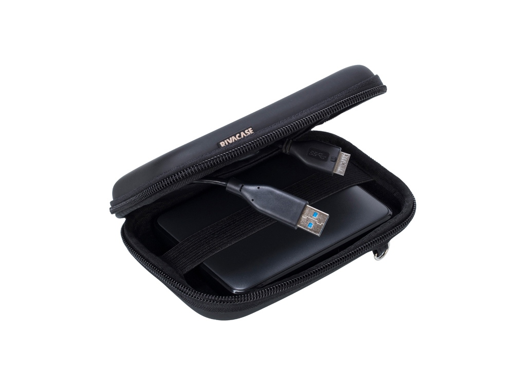 Чехол для жесткого диска из кожзама 9101, черный-3