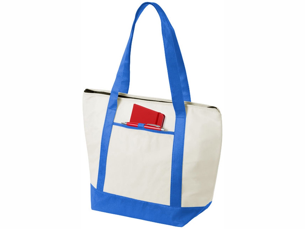 Сумка-холодильник Lighthouse, натуральный/синий-0