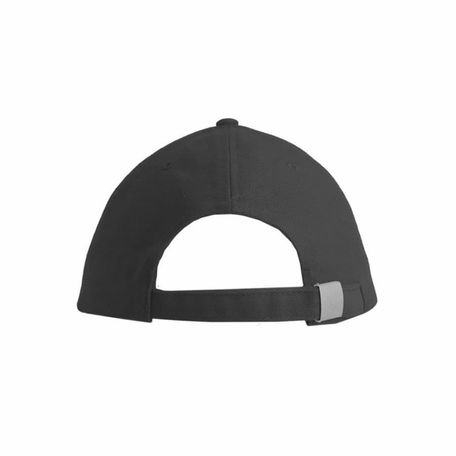 Бейсболка PILOT, 6 клиньев, металлическая застежка, черный-5