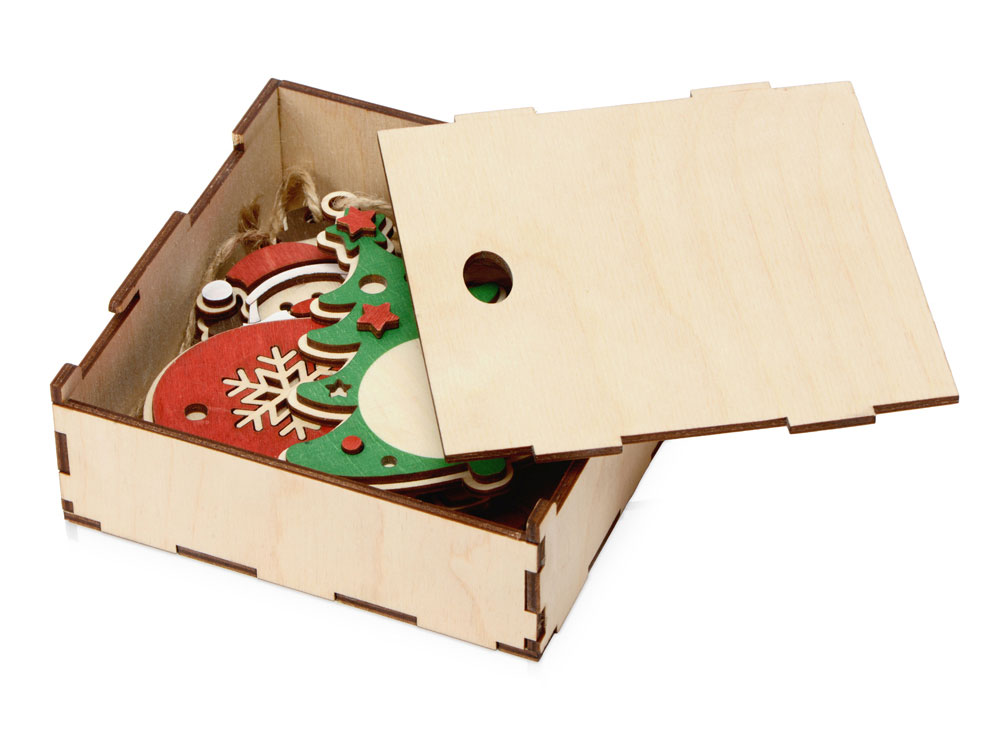 Набор с новогодними подвесками, 5 подвесок, 122 х 45 х 122 мм-0