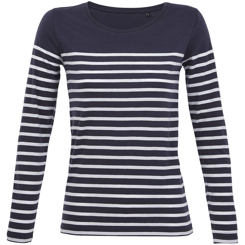 Футболка женская с длинным рукавом Matelot LSL Women, синяя с белым-0