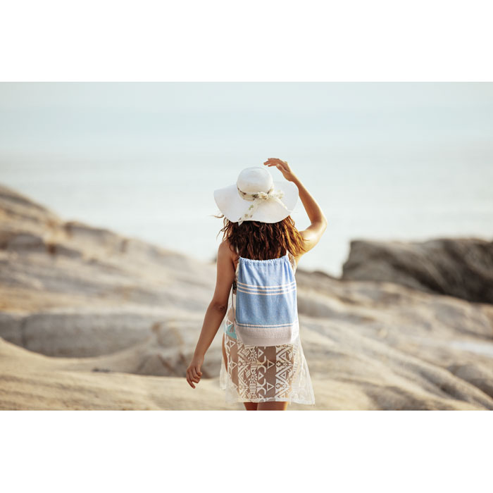 Полотенце, бирюзовый-6