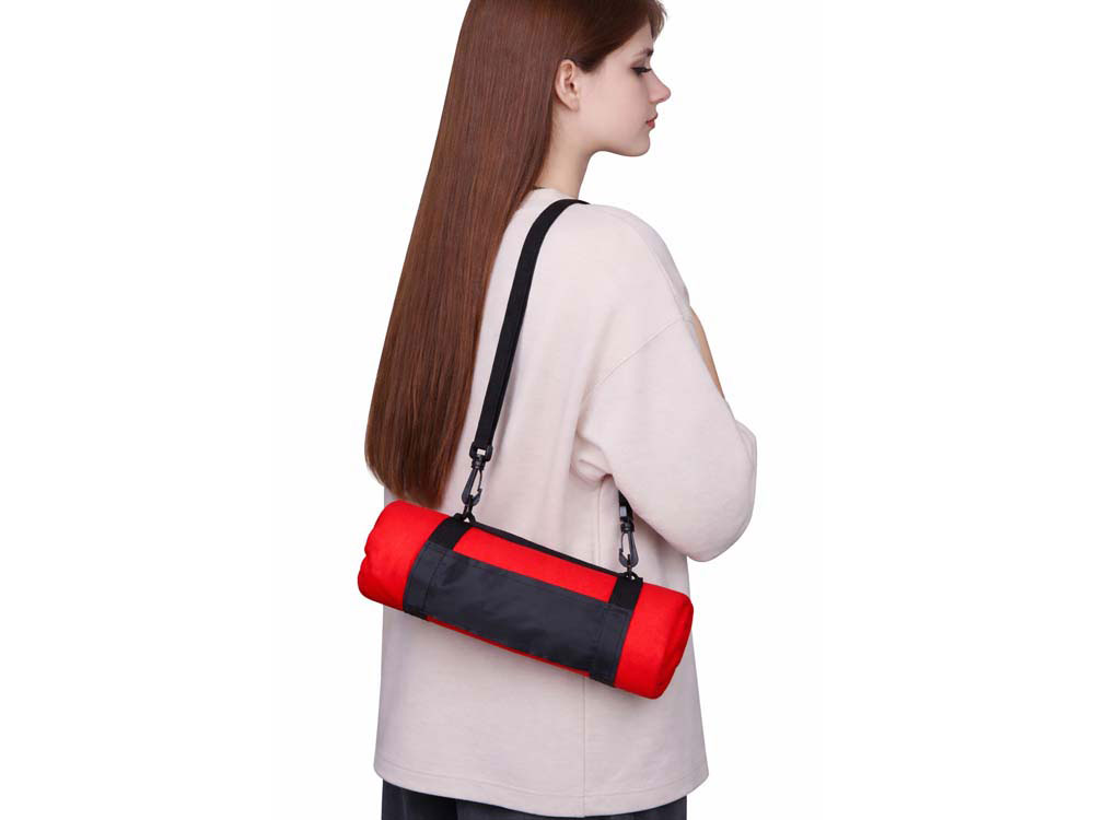 Плед Нежность с плечевым ремнем, красный-1