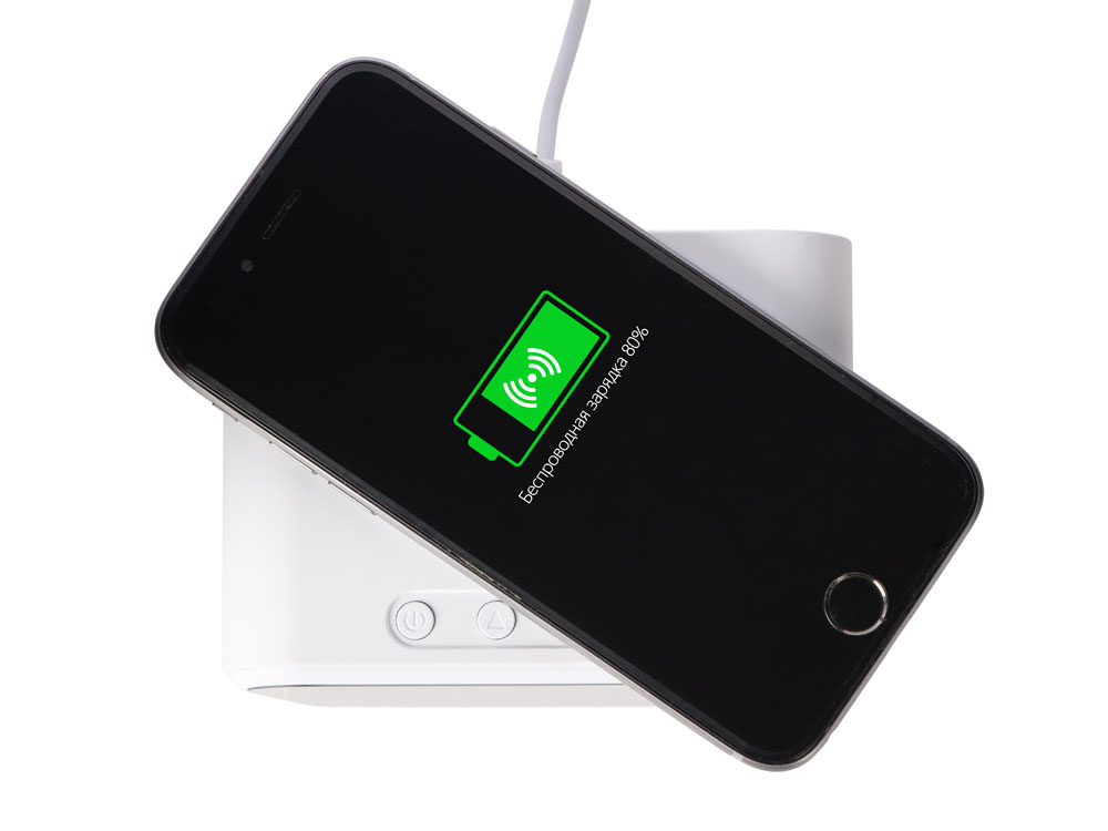 Настольные часы с функцией беспроводной зарядки Wake, 10 Вт-7