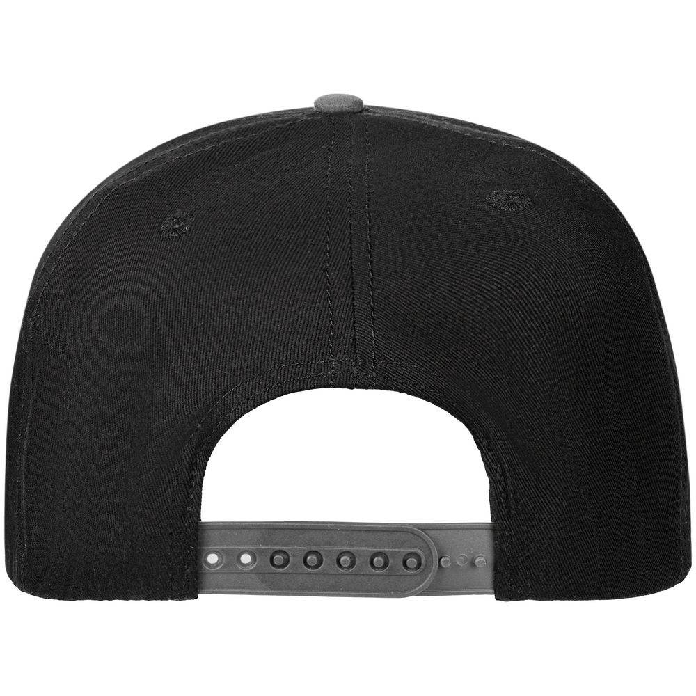 Бейсболка Foreside с прямым козырьком, черная с серым-2