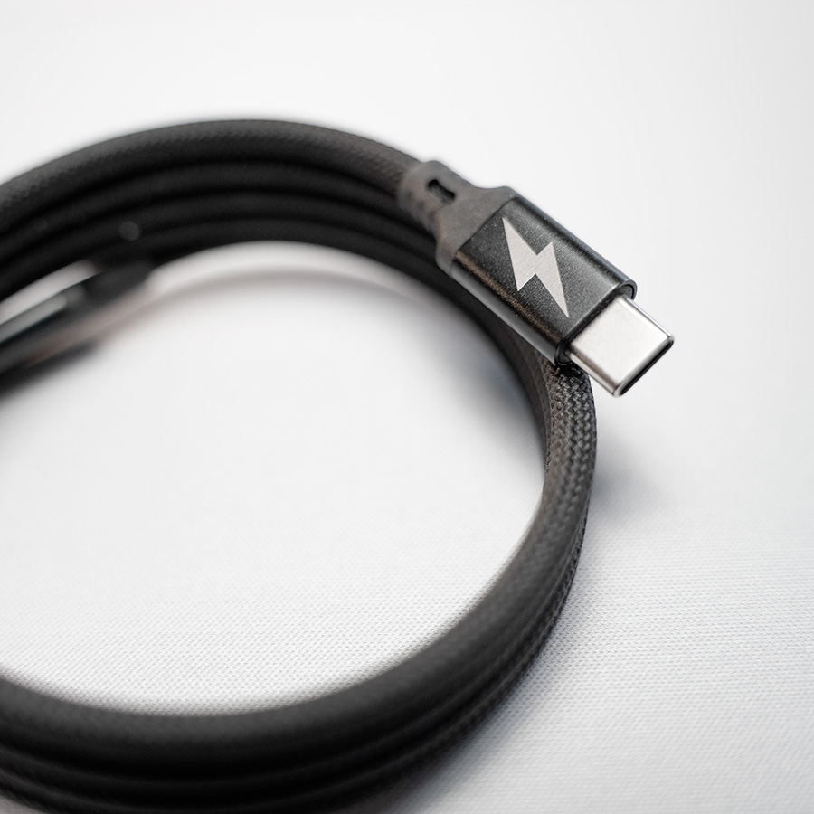 Кабель COIL магнитный для зарядки и передачи данных, 100Вт, 480Мб/с, нейлоновая оплетка, черный, черный-2