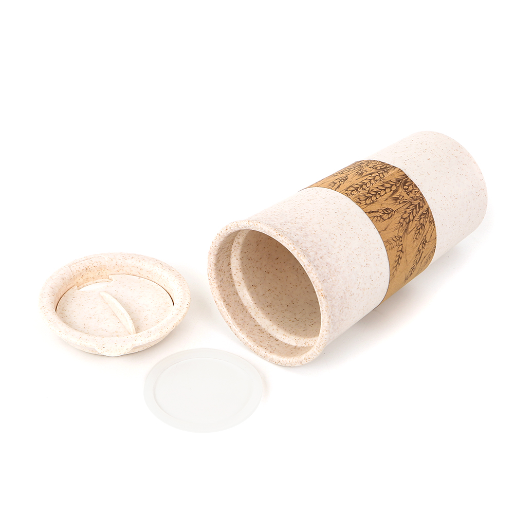 Термостакан с двойной стенкой Flathat из пшеничного волокна, Бежевый-2