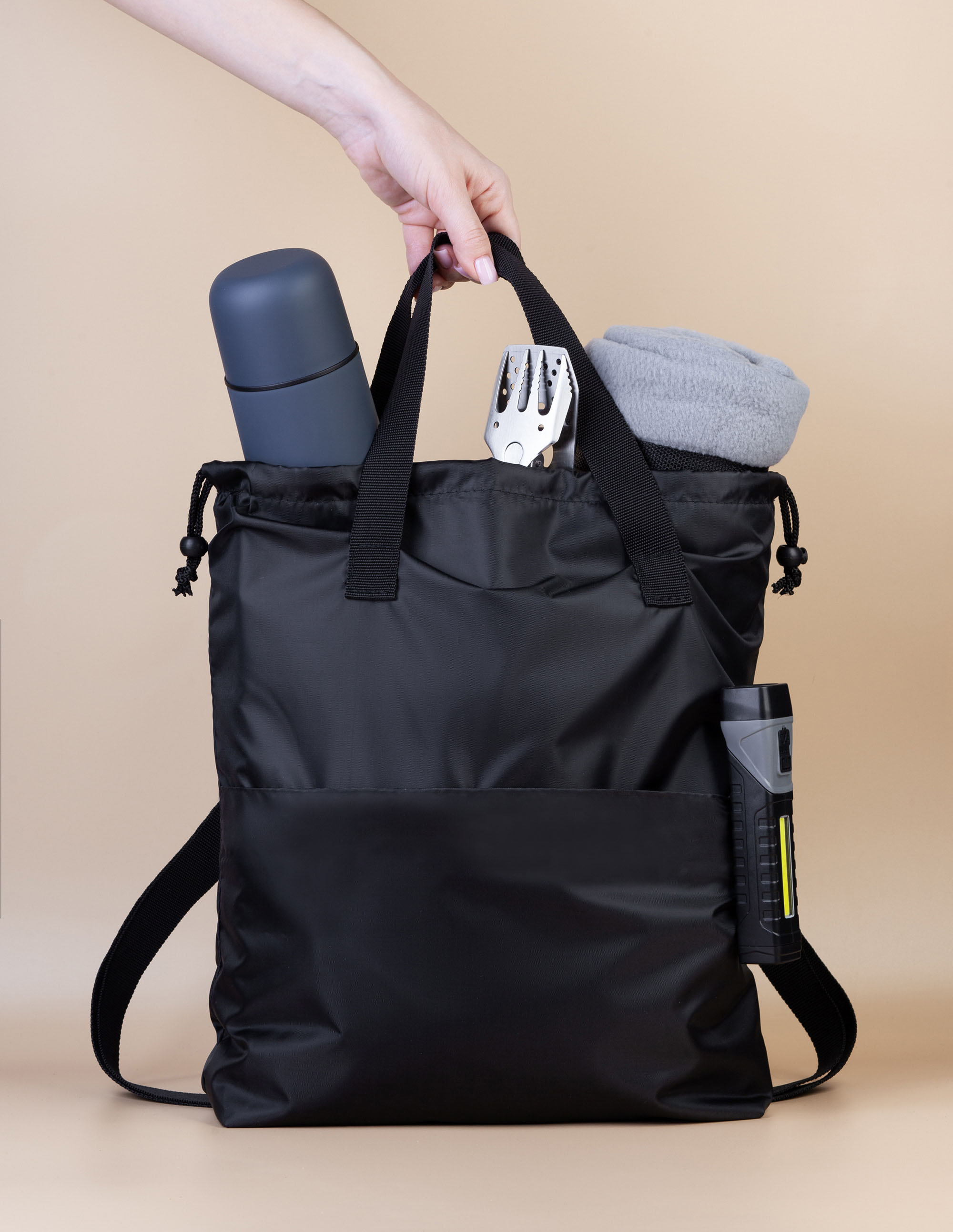 Сумка-рюкзак "Carry", серый с бирюзовым-0