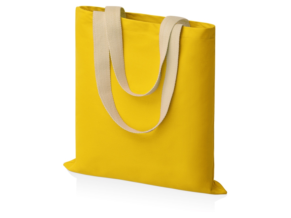 Сумка для шопинга Steady из хлопка с парусиновыми ручками, 260 г/м2, желтый-0