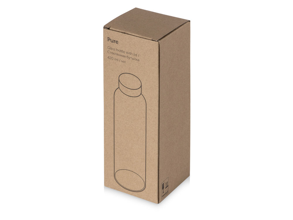 Бутылка для воды Pure c чехлом, 420 мл, белый-4