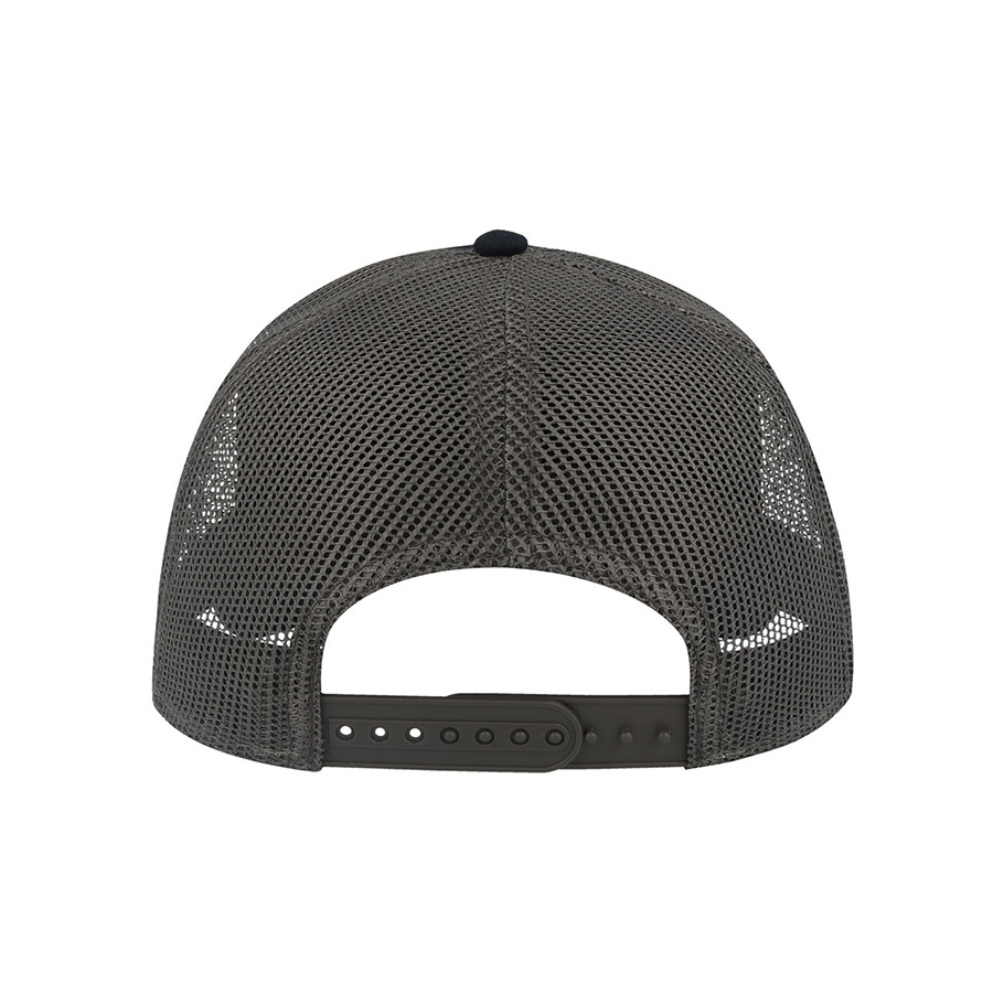 Бейсболка RAPPER CANVAS-S, 5 клиньев, пластиковая застёжка, темно-синий, темно-серый-3